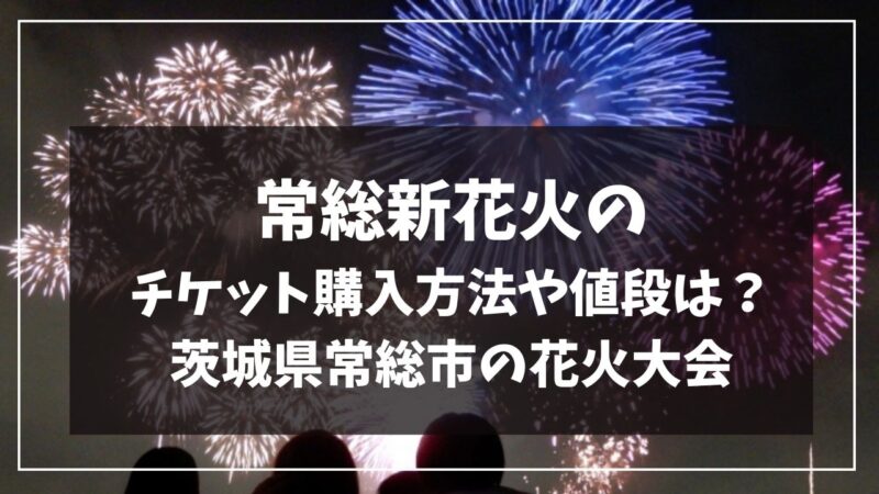 常総新花火のチケット購入方法や値段は？茨城県常総市の花火大会