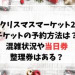 東京クリスマスマーケット2023チケットの予約方法は？混雑状況や当日券/整理券はある？