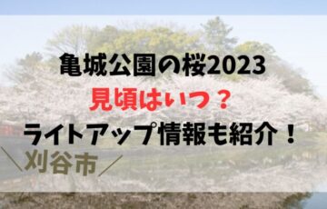 亀城公園の桜2023見頃はいつ？ライトアップ情報も紹介！