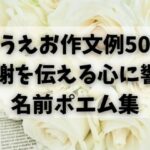あいうえお作文例50音！心に響く名前ポエムで感謝を伝える