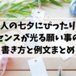 大人の七夕にぴったり！センスが光る願い事の書き方と例文まとめ